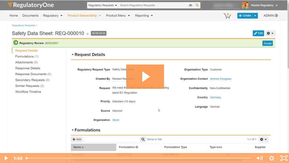 Regulatory Request Management Demo