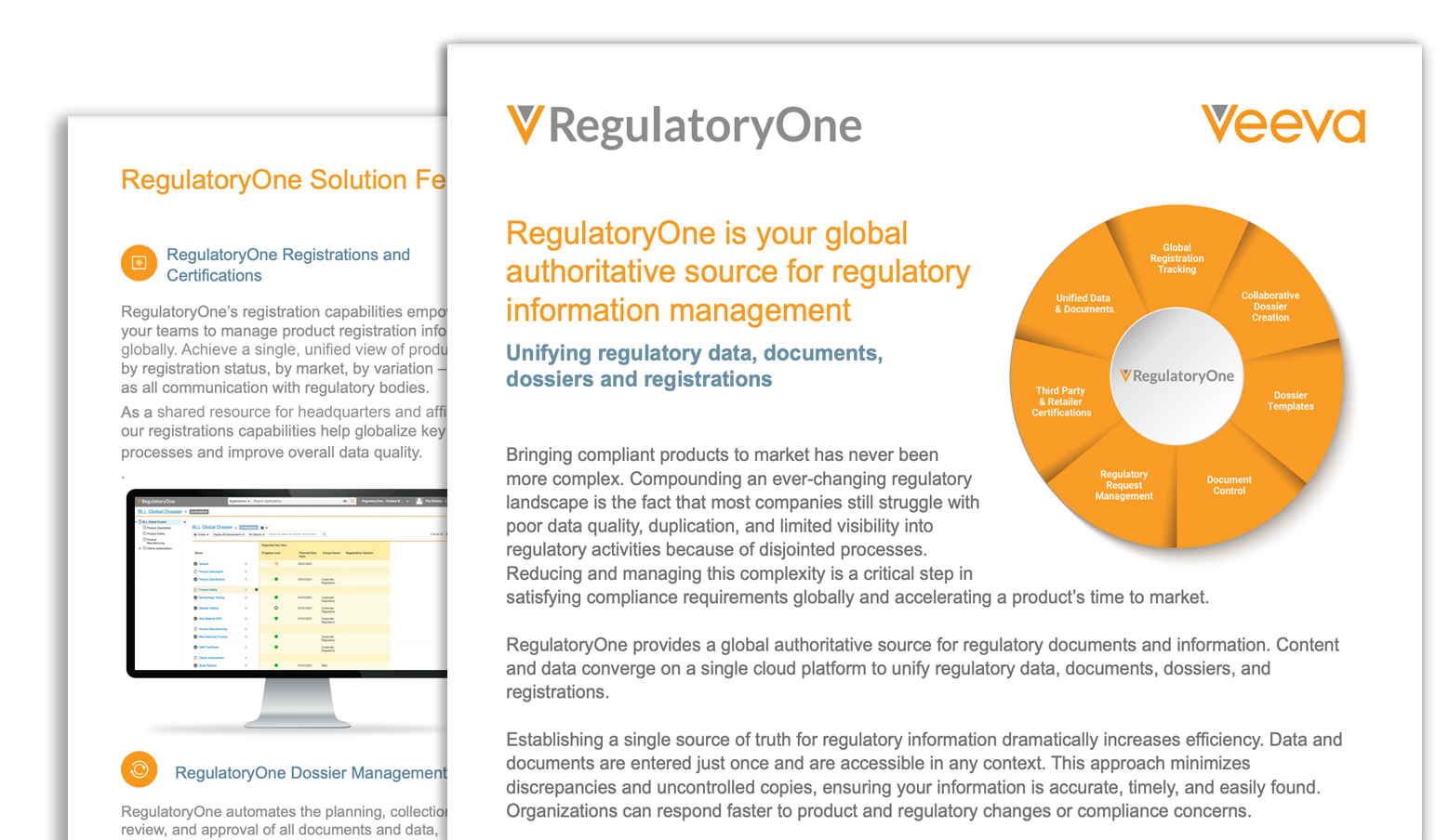 Veeva RegulatoryOne Product Brief