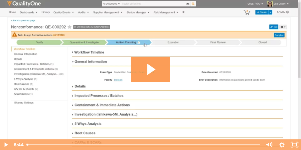 QualityOne Module Intro - CAPA