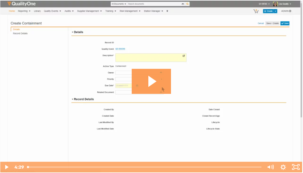 QualityOne Module Intro - Complaints